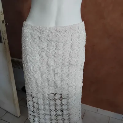 Jupe blanche brodée Pimkie taille 36